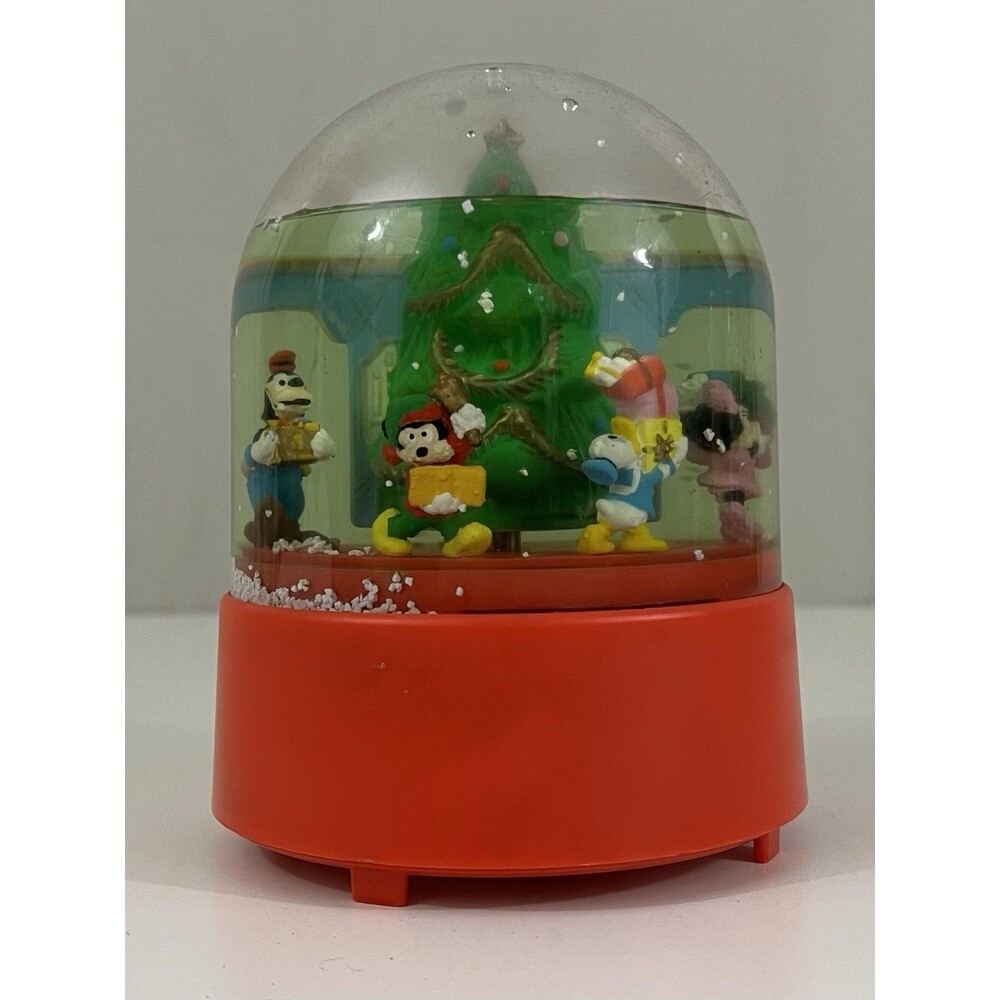 Disney Revolving Musical Snowglobe by Kurt S Adler Red Mickey